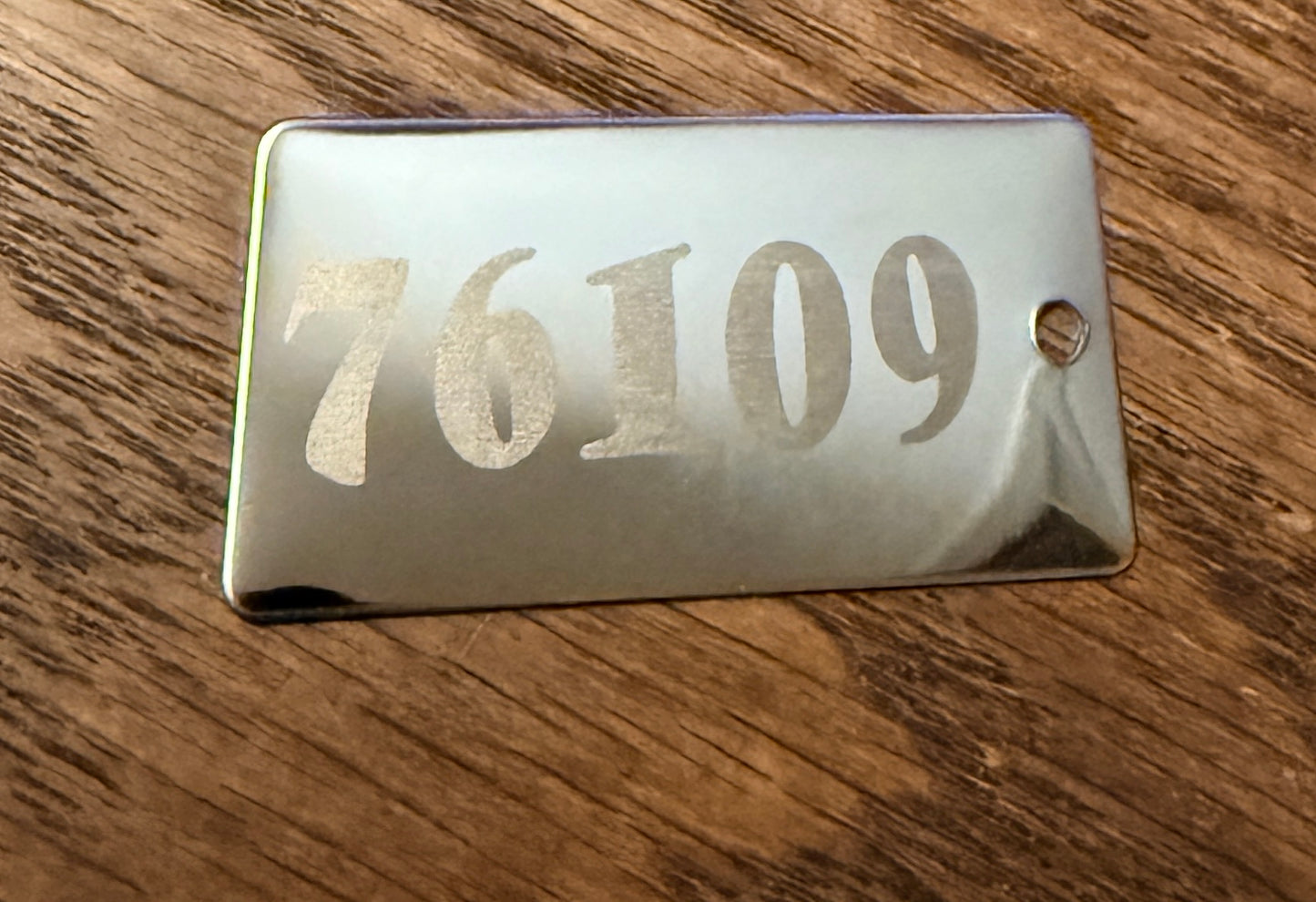 Polished Laser Engraved Stainless 76109 Tag
