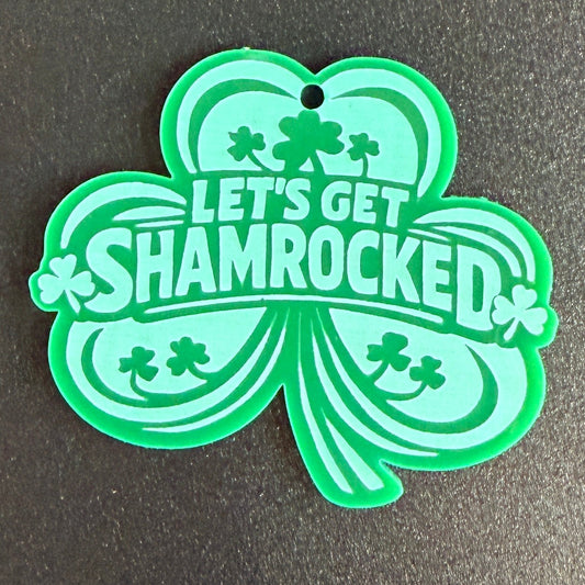 "Let's Get Shamrocked" St Paddy's Day Ornament