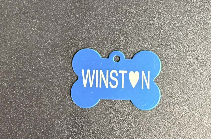 Cute Bone Shaped Dog Tag Engraved With Your Pet's Name!