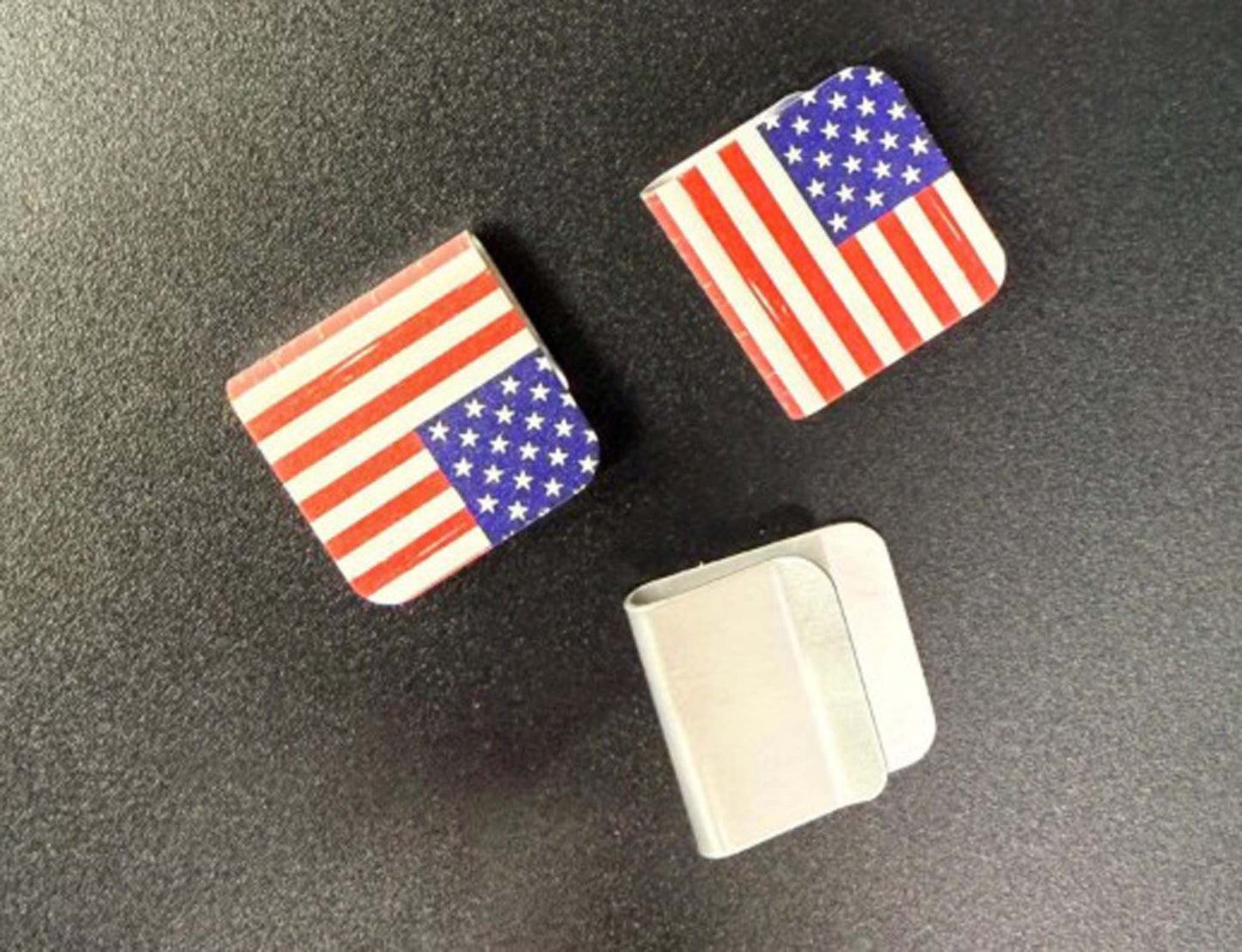 Limited Edition Silver American Flag Hat Clip – UV Printed & Personalized