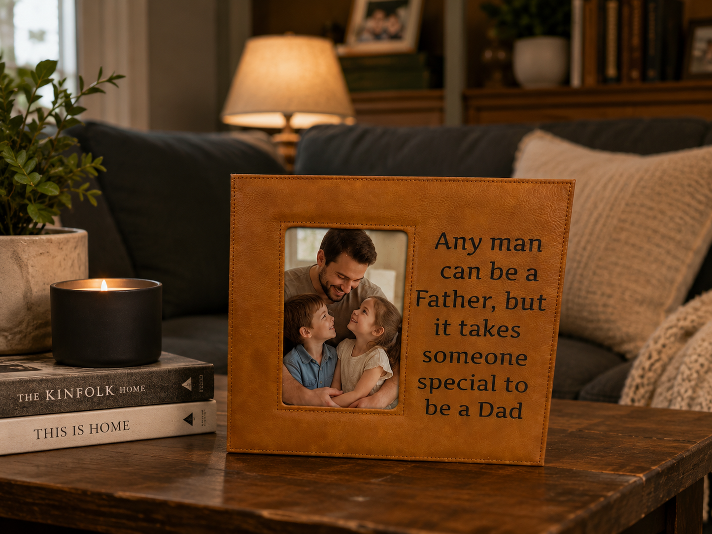 Leatherette Picture Frame – Father's Day Gift for Dad