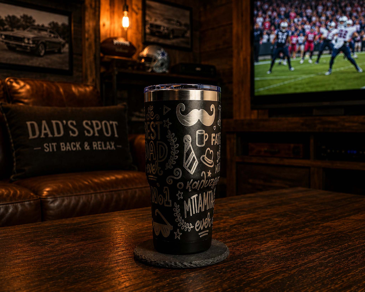Amazing Father's Day Tumbler in Greek and English!
