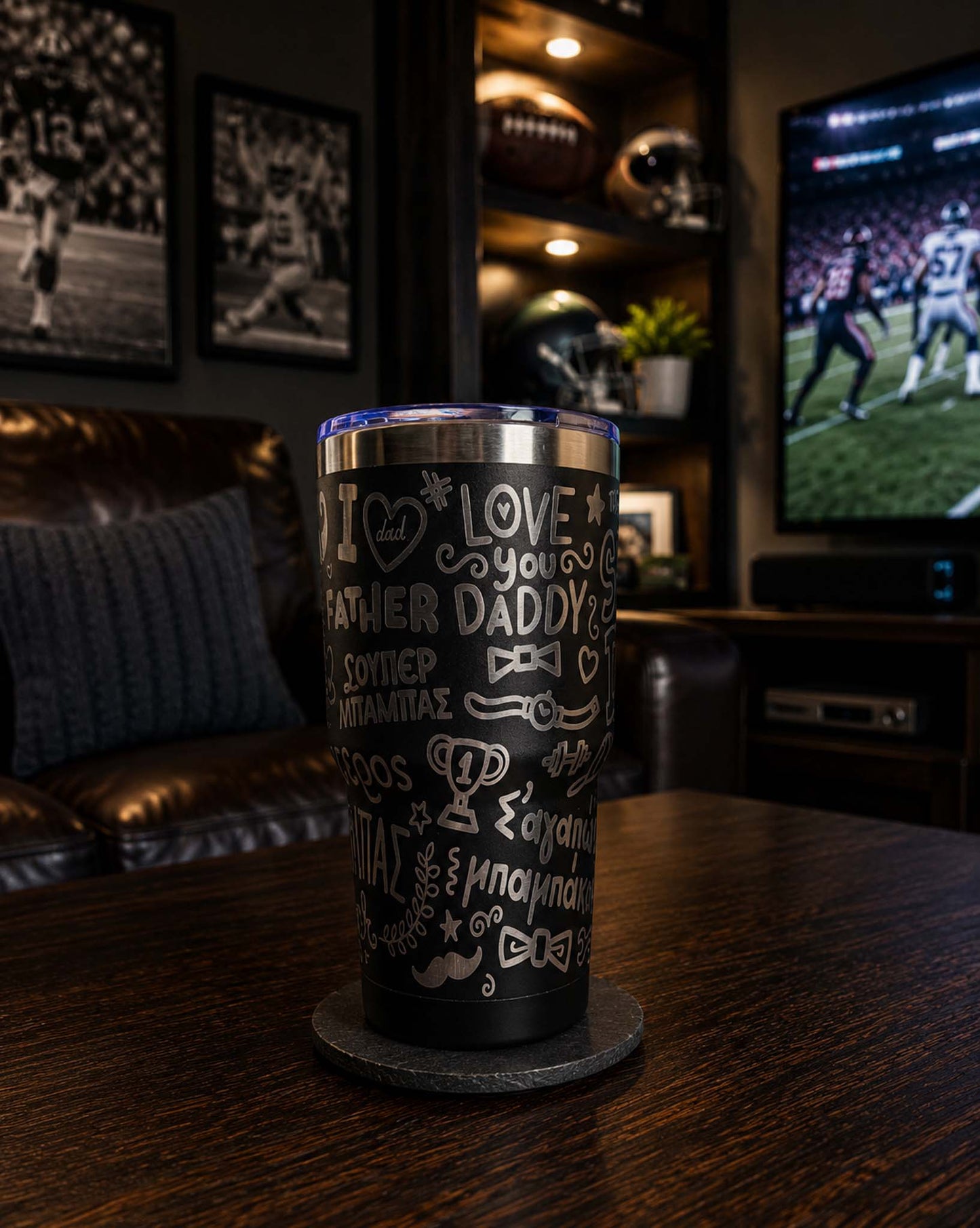 Amazing Father's Day Tumbler in Greek and English!
