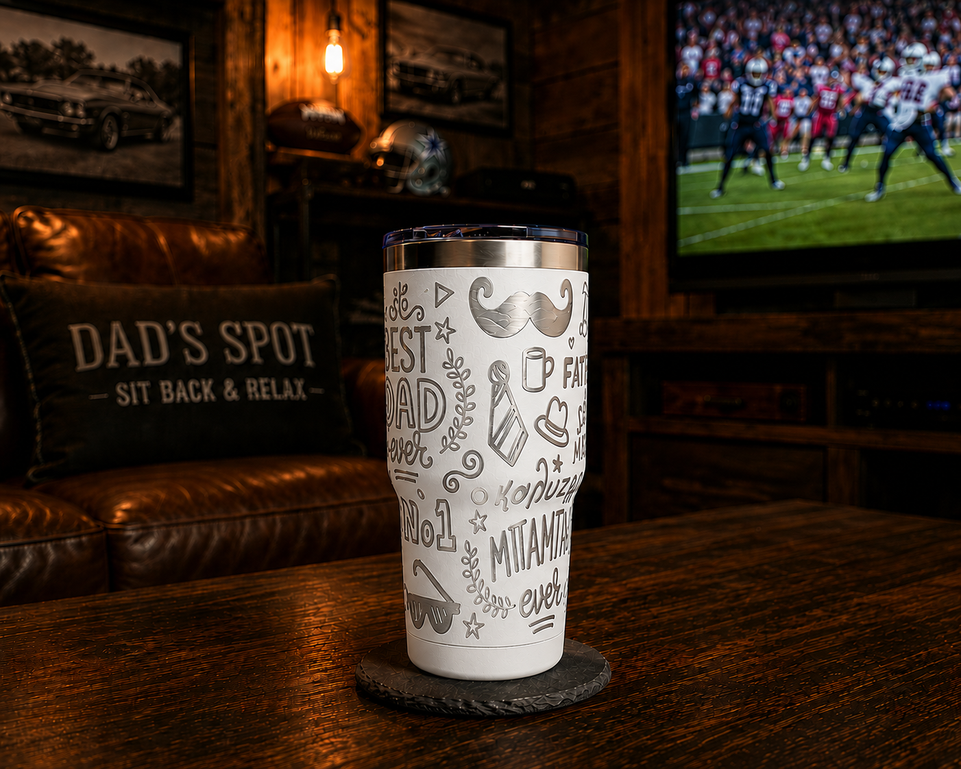Amazing Father's Day Tumbler in Greek and English!