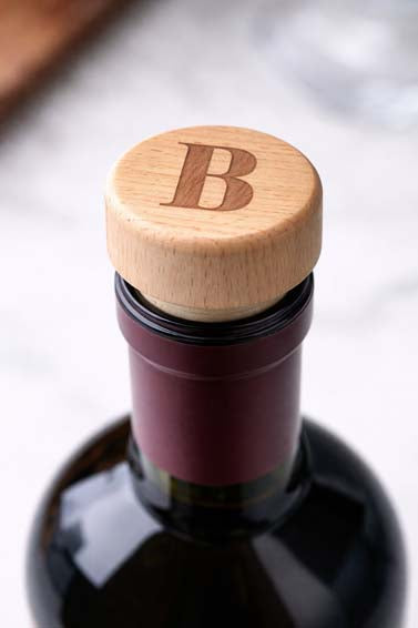 Custom Initial Engraved Wine Stopper (Pack of 5)