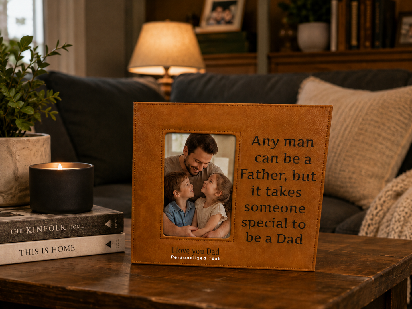 Leatherette Picture Frame – Father's Day Gift for Dad
