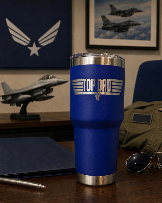 "Top Dad" 30oz Stainless Tumbler - Perfect for Father's Day