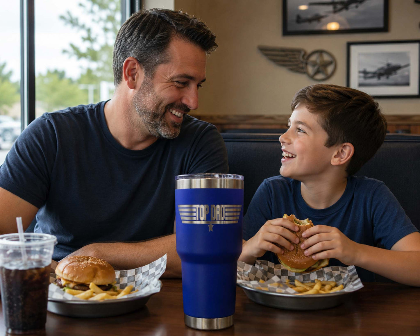 "Top Dad" 30oz Stainless Tumbler - Perfect for Father's Day