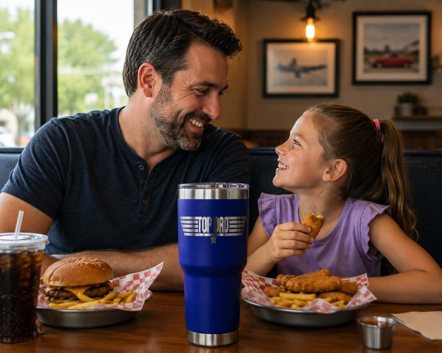 "Top Dad" 30oz Stainless Tumbler - Perfect for Father's Day