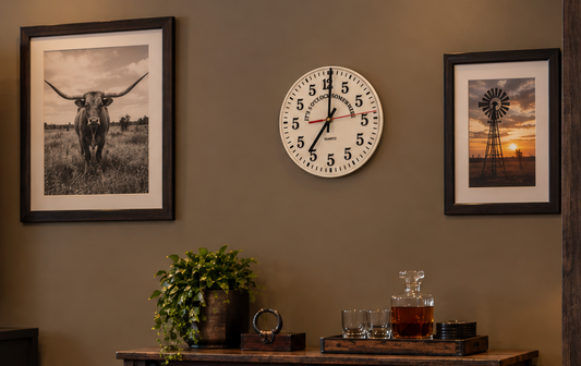 "It's 5 O'Clock Somewhere" Acrylic Wall Clock – 200mm (8 in) White Acrylic, Battery Operated
