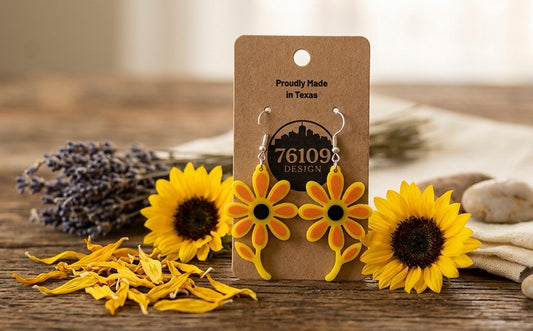 76109 Design Sunflower Earring